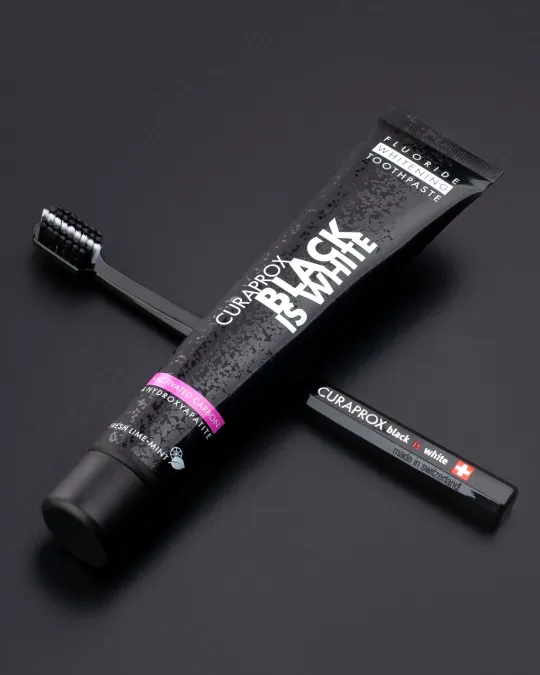 Black is white toothbrush set 90ml
